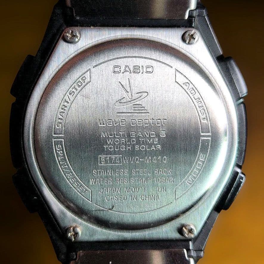 Casio Wave Ceptor Multi Band 6 Solar Radio Watch WVQ-M410 Black Face