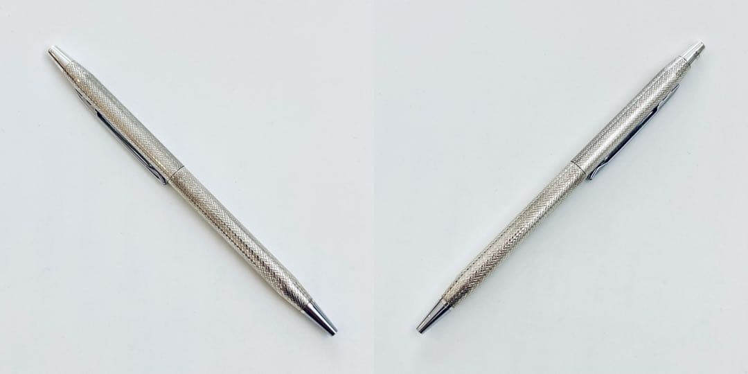 Tiffany & Co. Sterling Silver Cross-Hatch Ballpoint Pen — Japan Import
