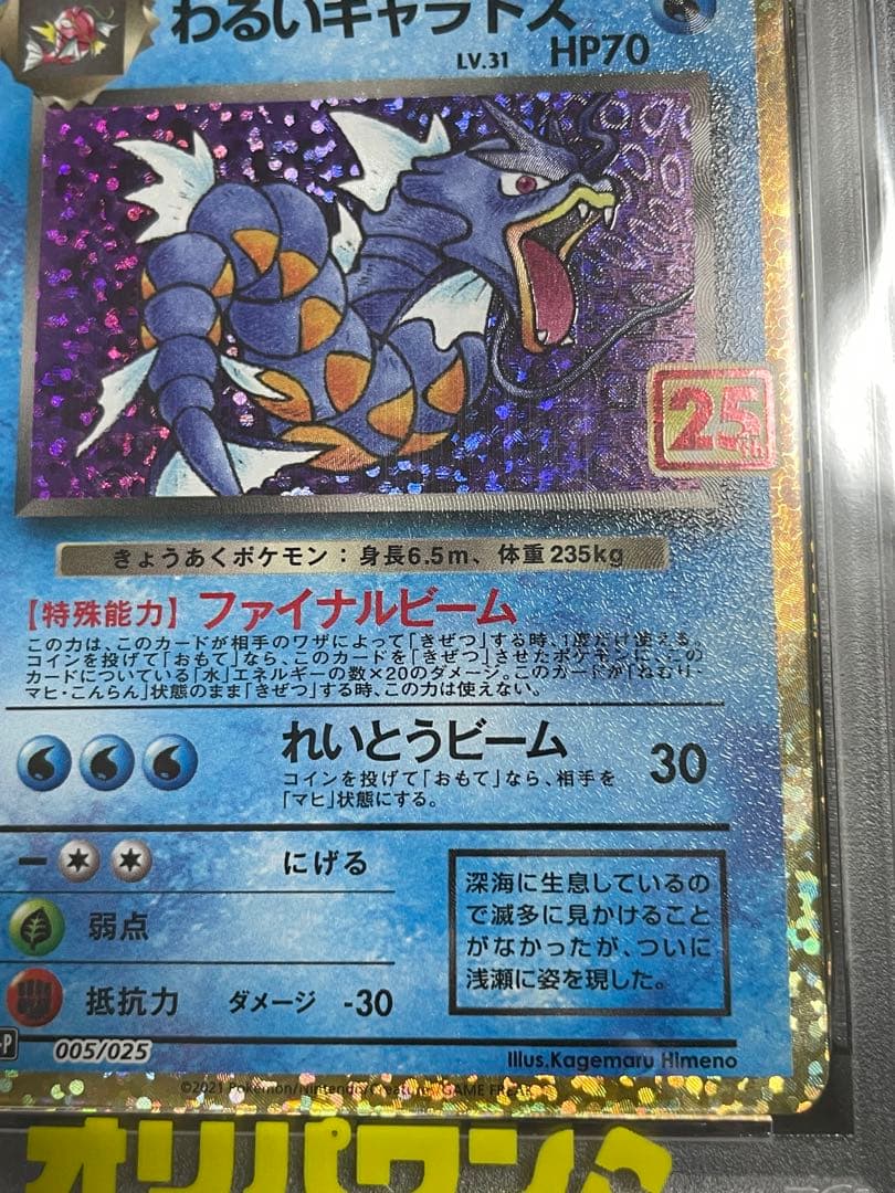 Bandai 25th Anniversary Edition PSA 10 Gem Mint Bad Gyarados trading card Japan import