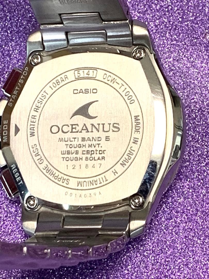 Casio Oceanus OCW-T1000 Titanium Radio Solar Watch Chronograph Black Dial — Japan Import