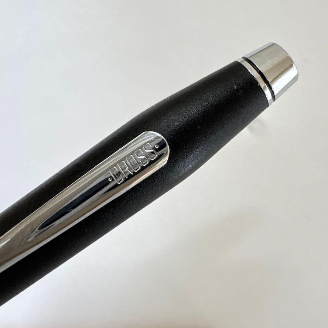 Cross Century II twist ballpoint pen in black color, Japan import, shown with cap closed