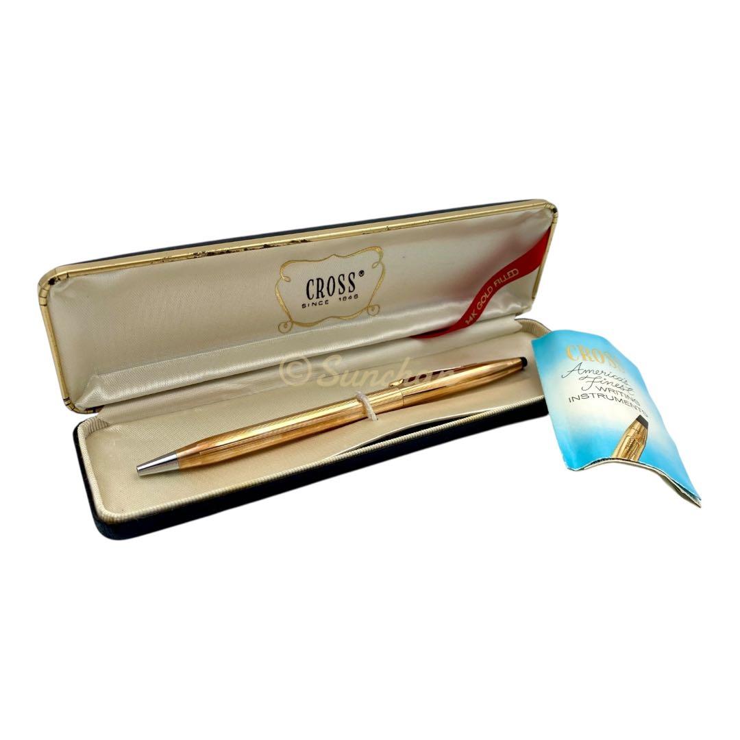 Cross 14KGF Old Logo Ballpoint Pen with Box and Guarantee - Japan Import