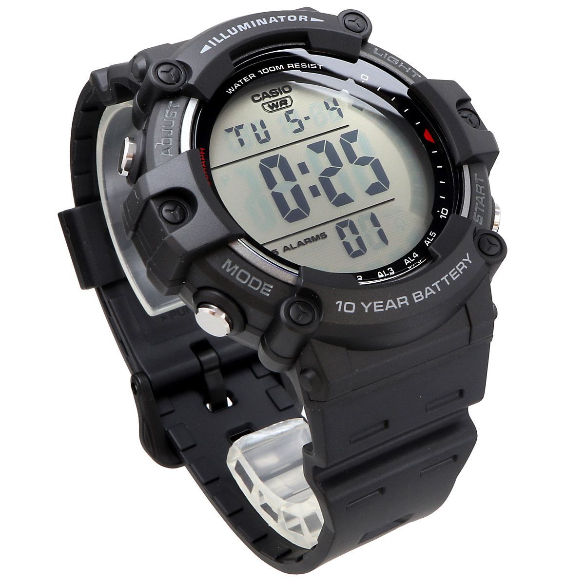 Casio Digital Watch AE-1500WH-1AV Model with Resin Case and Band — Japan Import