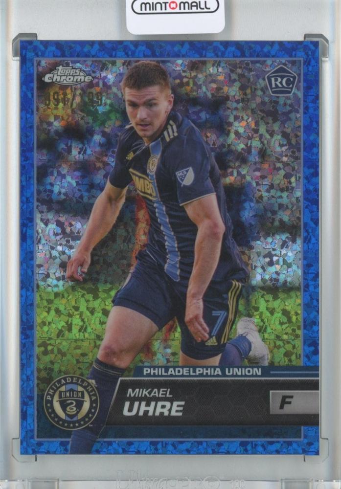 2023 Topps MLS Mikael Uhre Blue Mini-Diamond rookie card serial number 91 out of 199
