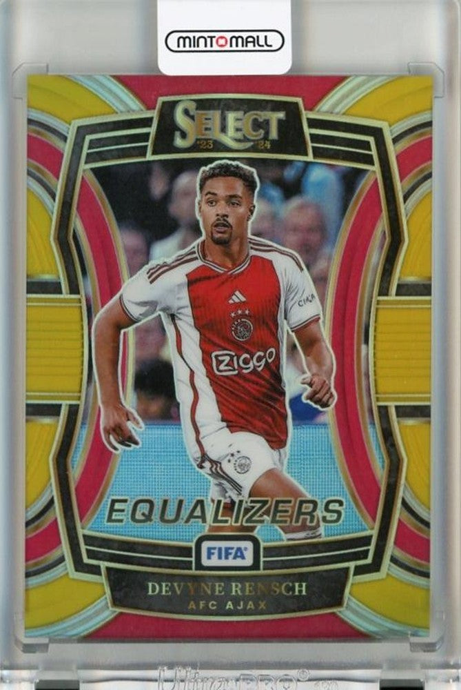 2023-24 Panini Select FIFA Devyne Rensch Equalizers Gold trading card serial number 1807 of 10