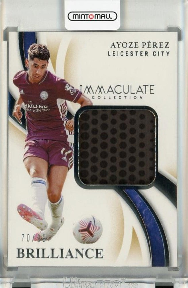 2019-20 Panini Immaculate Collection Ayoze Perez Brilliance Memorabilia card numbered 870 out of 99