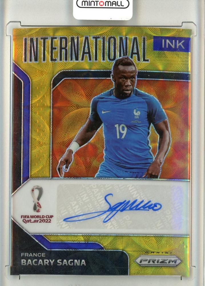 2022 Panini PRIZM FIFA WORLD CUP Qatar Bacary Sagna INK Gold collectible card serial 02 of 10