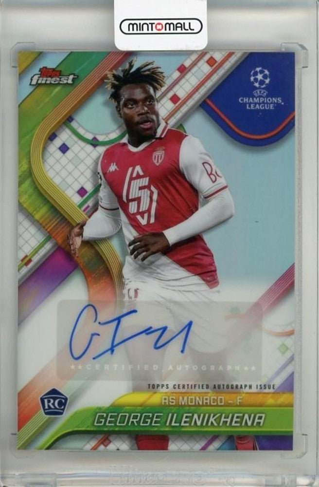 2024-25 Topps Finest UEFA Club Competitions George Ilenikhena autographed rookie card #BAGI