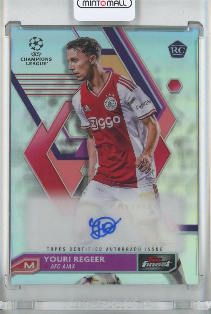 2022-23 Topps Finest UEFA Club Competitions Soccer Youri Regeer Base Autographs Rookie Card