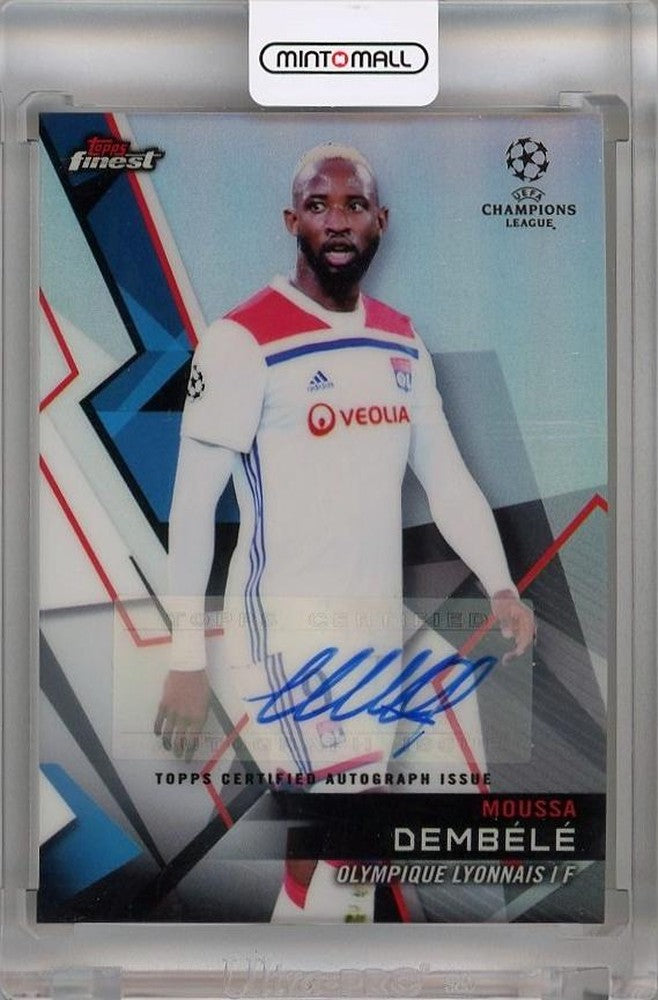 2018-19 Topps Finest UEFA Champions League Moussa Dembele Autographs trading card number 35