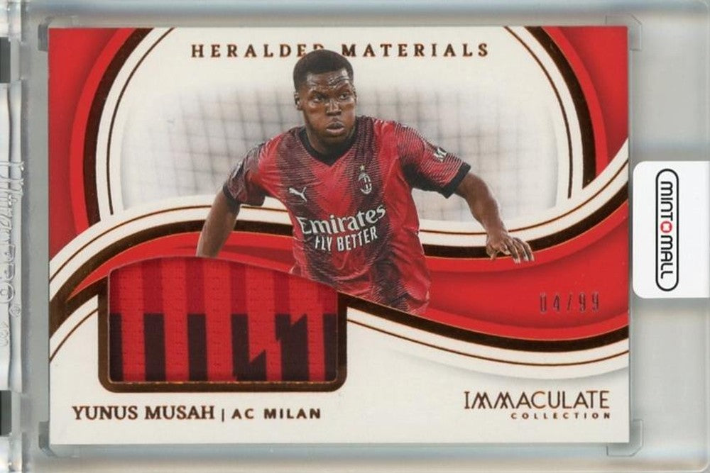 2023-24 Panini Immaculate Collection Yunus Musah Heralded Materials trading card number 3204 of 99