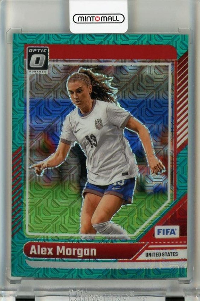 2024-25 Panini Donruss Alex Morgan Optic Teal Mojo trading card serial number 16834/49