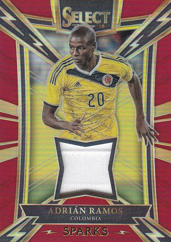 2017-18 Panini Select Soccer Adrian Ramos Colombia maroon memorabilia card numbered 058 of 199