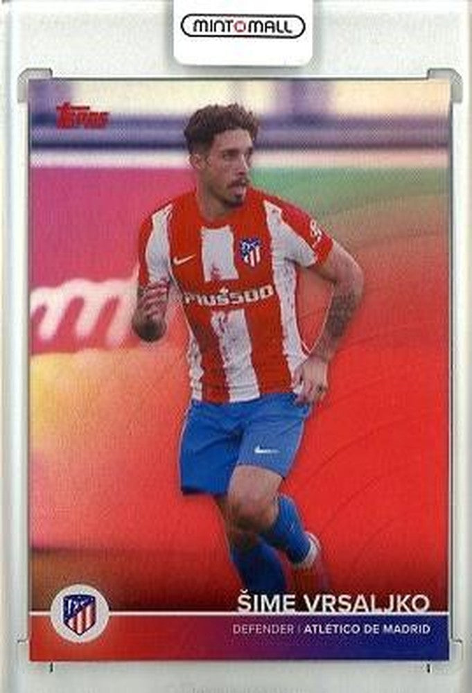 2021-22 Topps Atletico Madrid Team Set with Sime Vrsaljko base red card serial number 44625