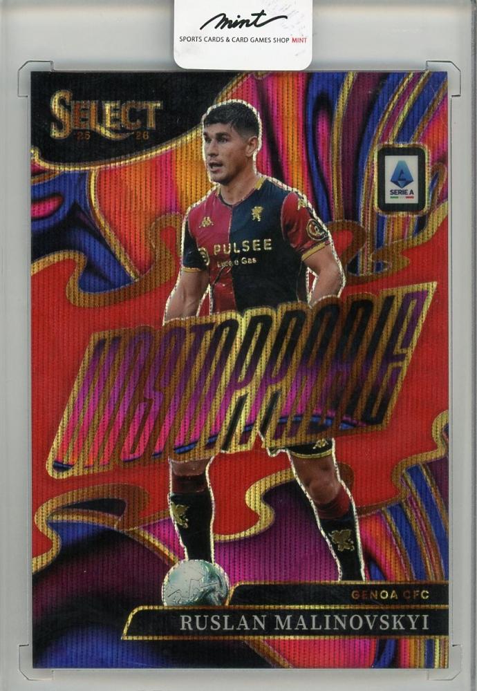 2025-26 PANINI SELECT SERIE A Ruslan Malinovskyi trading card numbered 1302 of 49 from Cenoa Cfc