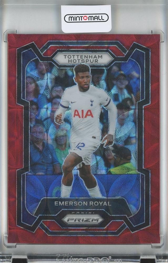 2023-24 Panini Prizm Premier League Emerson Royal Base Choice Red Prizms soccer trading card