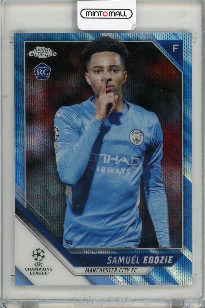 2022 TOPPS Chrome Samuel Edozie Manchester City FC trading card numbered 41 out of 75