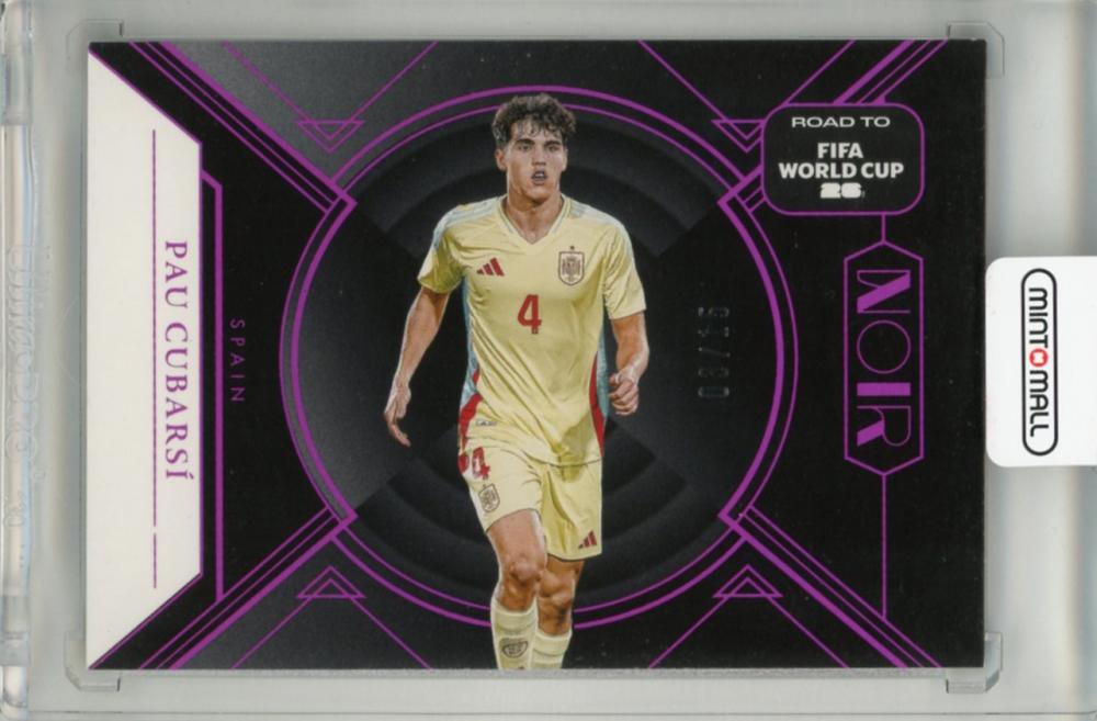 2025-26 Panini Noir Road to FIFA World Cup Pau Cubarsi Holo Red serial #16103/15 collectible card