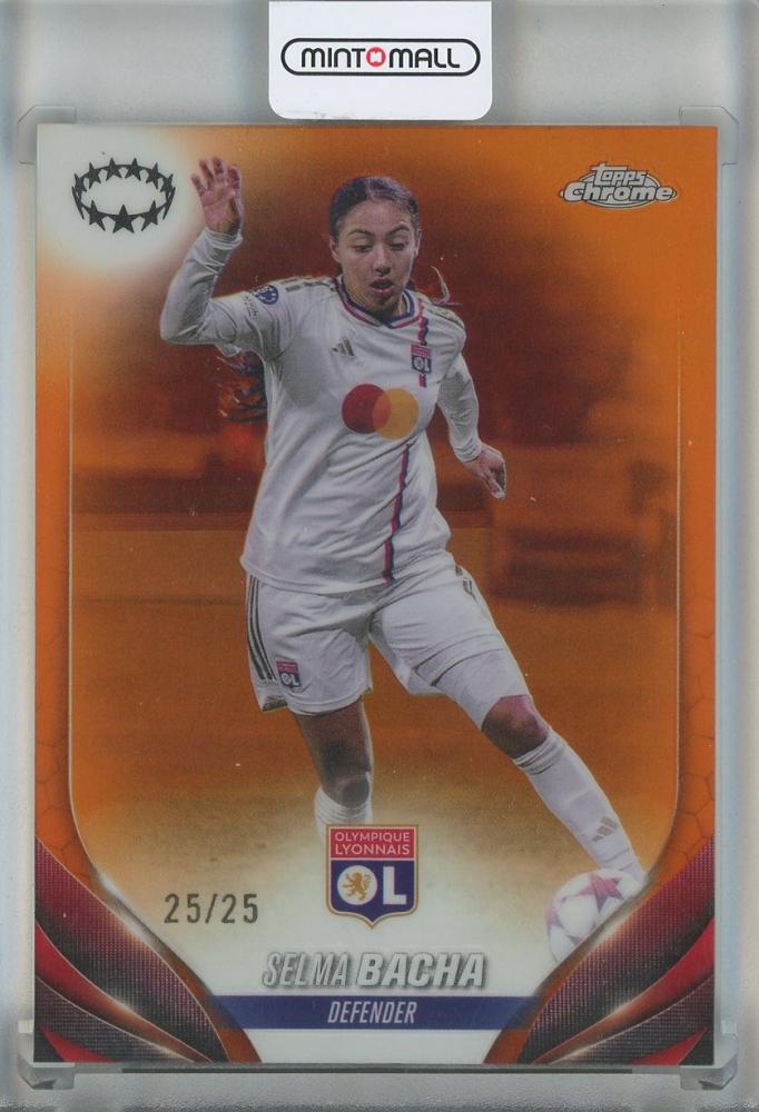 2023-24 Topps Chrome UEFA Women trading card in PSA9 grade featuring football player