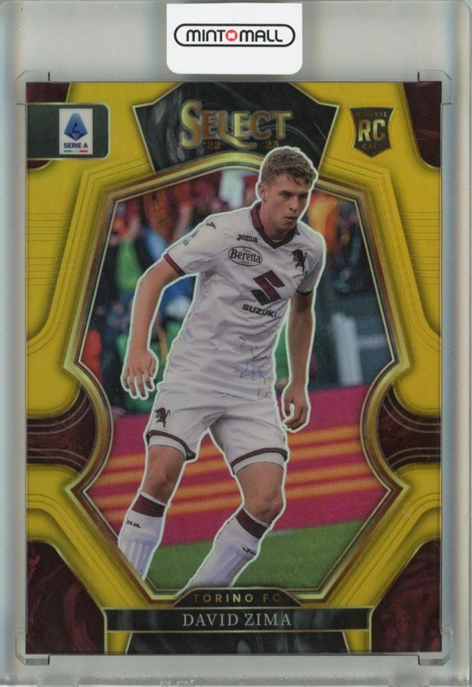 2022-23 Panini Select Serie A Soccer card featuring David Zima Gold Parallels rookie card number 178