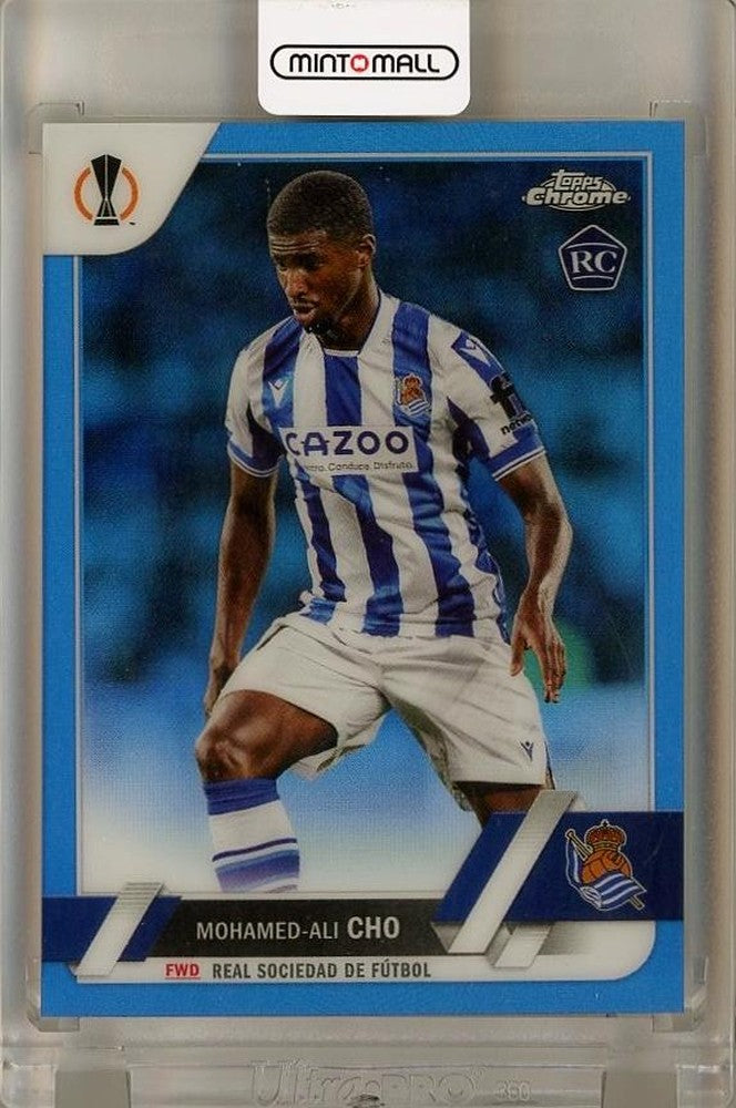 2022-23 Topps Chrome UEFA Club Competitions Mohamed-Ali Cho Blue Refractors rookie card #3 058/150
