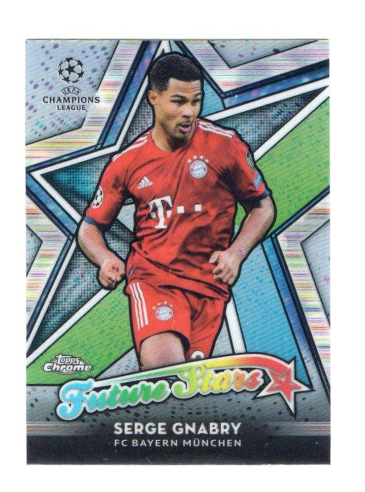 2018-19 TOPPS Chrome UEFA Champions League Serge Gnabry Future Stars trading card front view