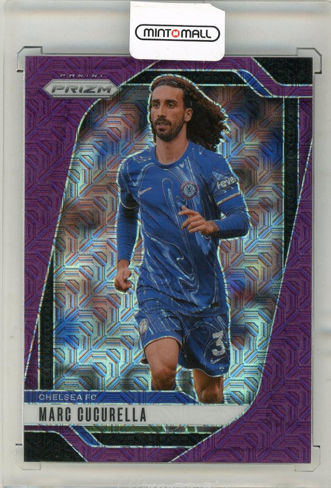 2024-25 Panini Prizm Premier League Soccer card of Marc Cucurella serial number 15 out of 25