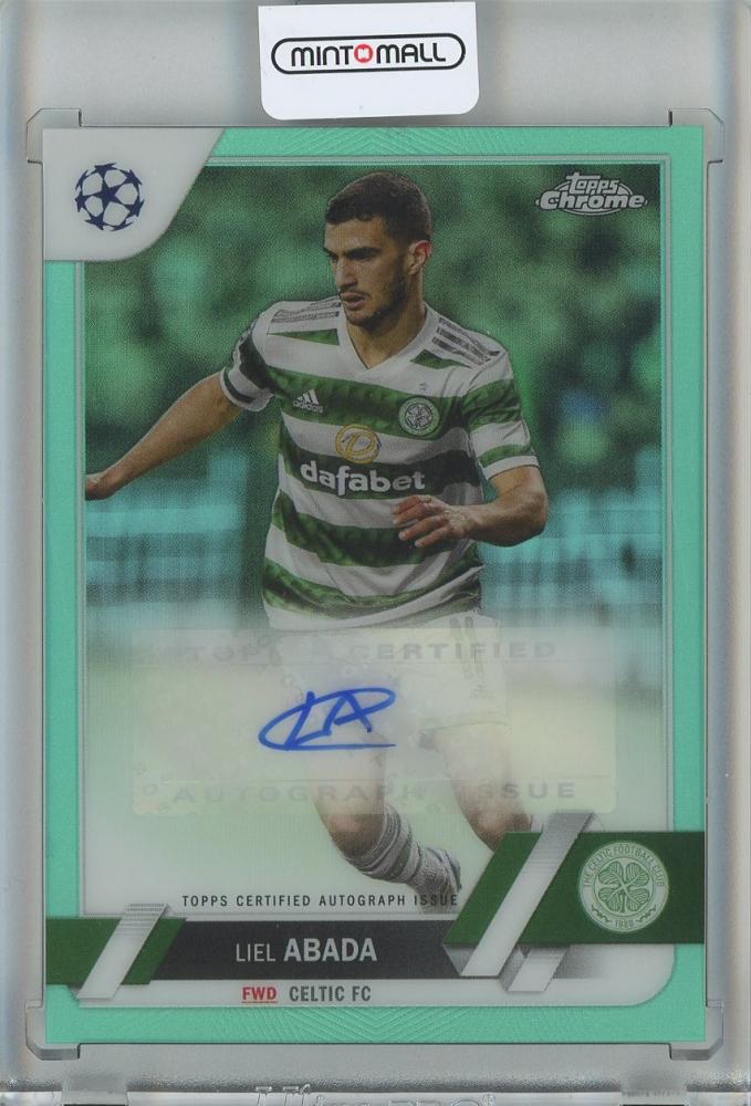 2022-23 Topps Chrome UEFA Club Competitions Liel Abada Aqua Autograph card numbered 023 out of 199 with autograph