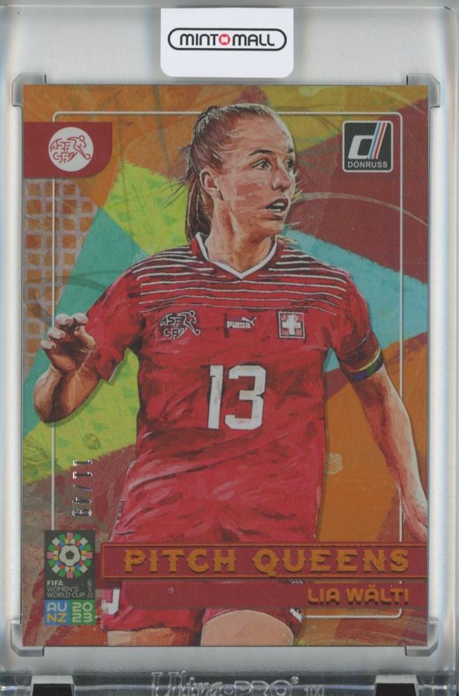 2023 Donruss FIFA Women’s World Cup Soccer Card featuring Lia Walti, Orange edition, numbered 11 out of 49