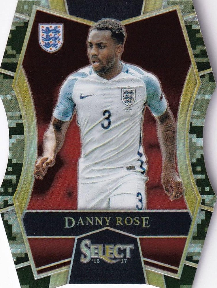 2016-17 Panini Select Soccer Danny Rose Mezzanine Base Camo Parallel card numbered 4 out of 20