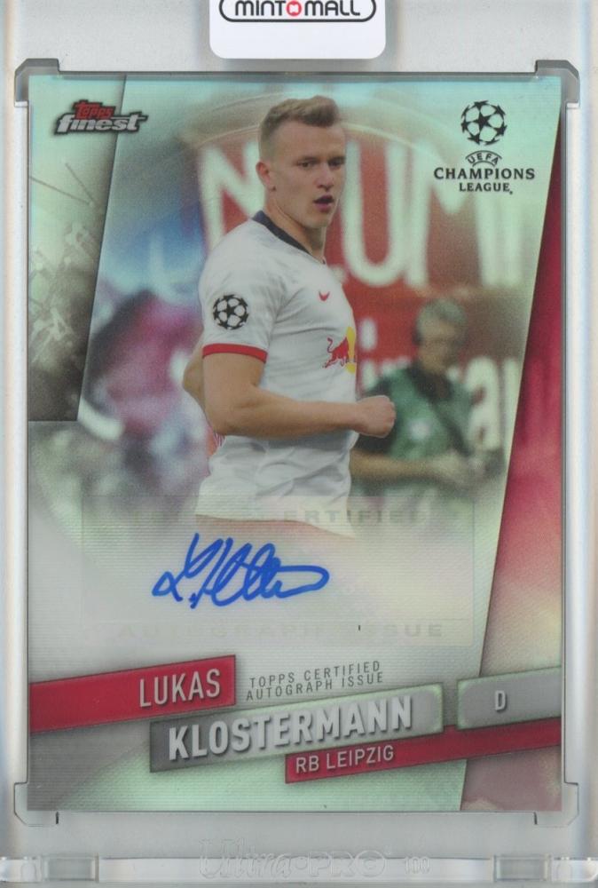 2019-20 Topps Finest UEFA Champions League Soccer Lukas Klostermann autographed trading card #FA-LK