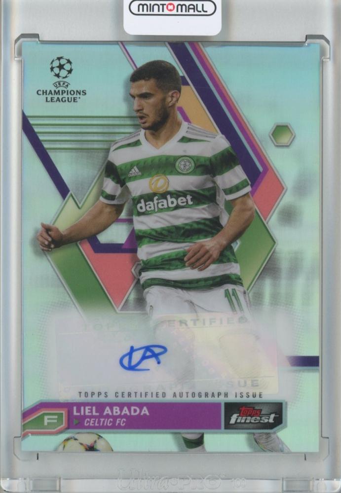 2022-23 Topps Finest UEFA Club Competitions soccer card featuring Liel Abada with base autograph