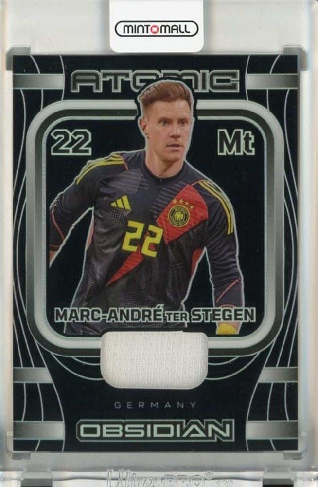 2023-24 Panini Obsidian Marc-Andre ter Stegen Atomic Material collectible card numbered 23078 of 199