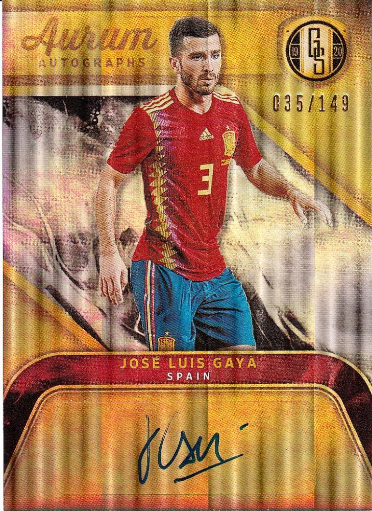2019-20 Panini Gold Standard Spain Jose Luis Gaya Gold Medals Autograph card numbered 035 of 149