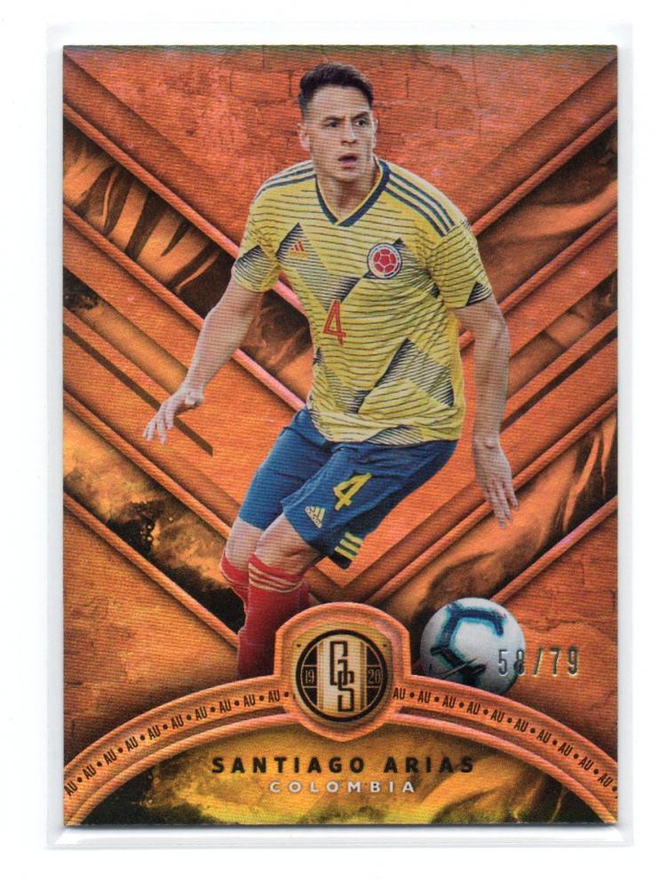 2019-20 Panini Gold Standard Soccer trading card of Santiago Arias serial number 58/79