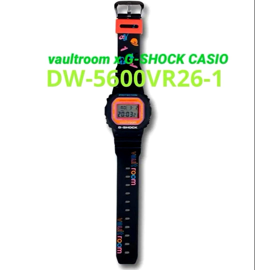 G-Shock Vault Room DW-5600VR26-1JR black and orange wristwatch with original box