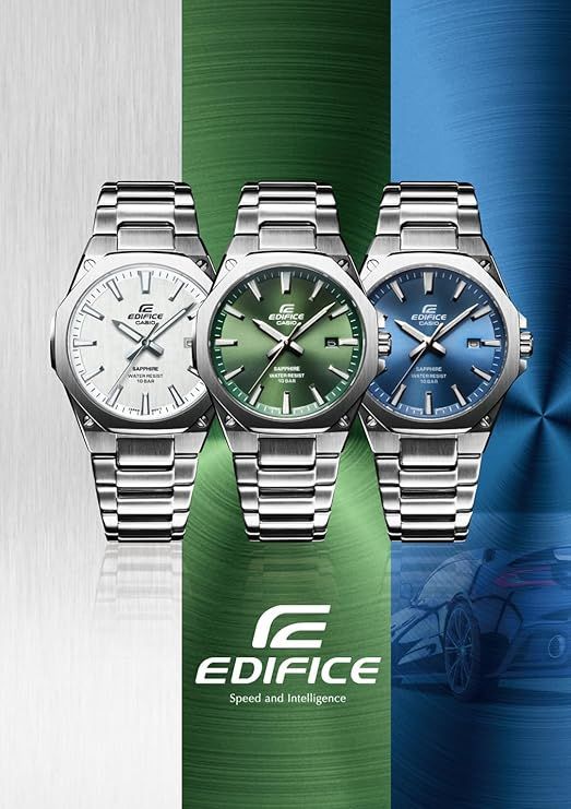 Casio Edifice EFR-S108 Series Model EFR-S108DJ-7AJF Silver Watch with Sapphire Glass and 100m Water Resistance — Japan Import