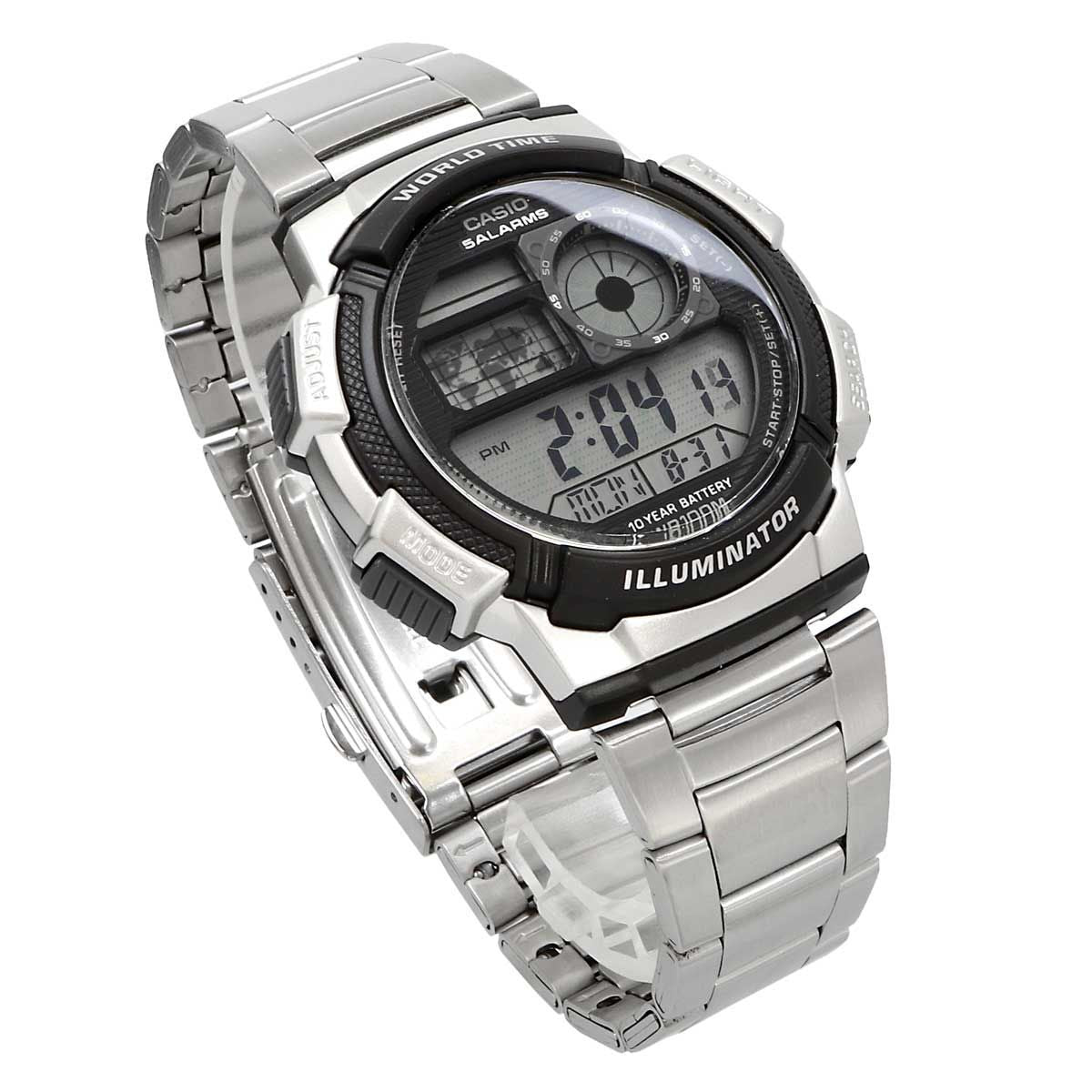 Casio AE-1000WD-1AV Digital Watch with World Time and LED Light — Japan Import