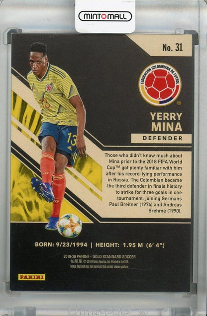 2019-20 Panini Gold Standard Colombia Yerry Mina Base Mint parallel trading card 10 of 19