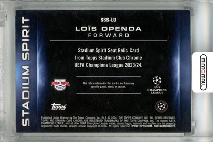 2023-24 Topps Stadium Club Chrome UEFA Champions League Lois Openda Stadium Spirit Relics Orange Refractors #SSS-LO ※ dents and ba