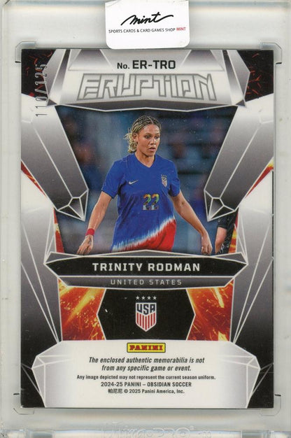 2024-25 Panini Obsidian Soccer Trinity Rodman Jersey 110/125