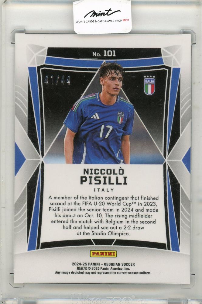 2024-25 Panini Obsidian Soccer Niccolo Pisilli RC 41/44