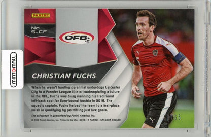 2016 Panini Spectra Christian Fuchs Signatures Red Parallels 41/65 Austria