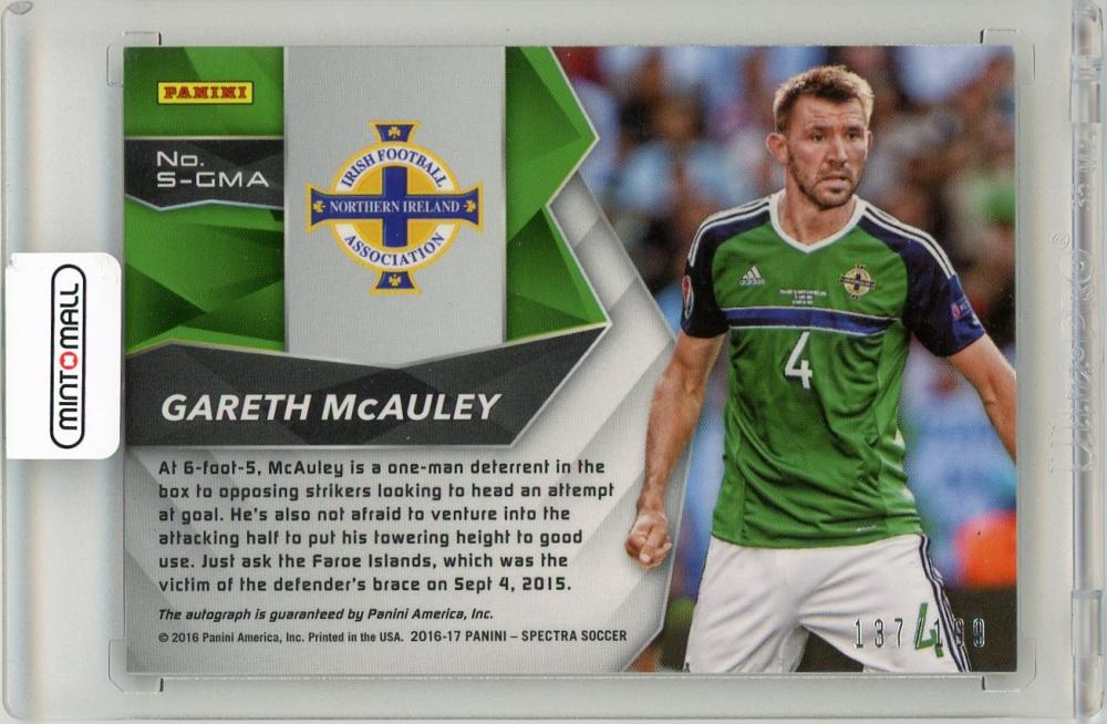 2016 Panini Spectra Gareth McAuley Signatures137/199 Northern Ireland