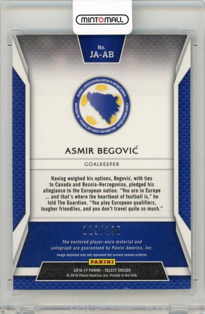 2016-17 Panini Select Asmir Begovic Jersey Autographs119/198 Bosnia-Herzegovina