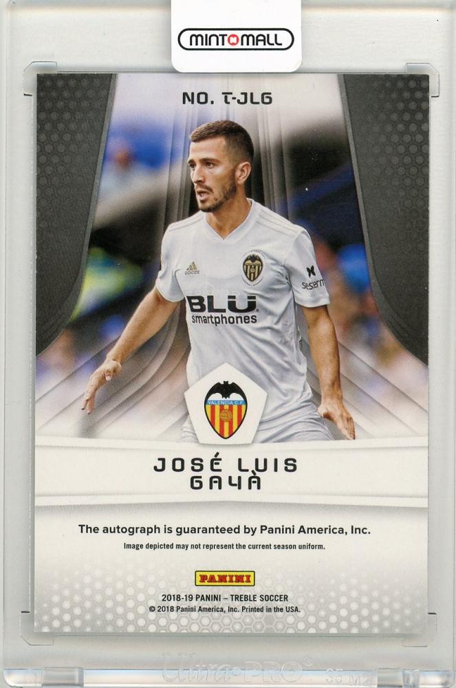 2018-19 Panini Treble Jose Luis Gaya Triumphant Autographs 35/199 Valencia CF