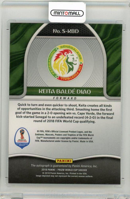 2018 Panini Prizm World Cup Keita Balde Diao SignaturesS-KBD Senegal