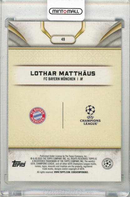 2024-25 TOPPS Reverence UEFA Club Competitions Lothar Matthaus Green #4913/99 FC Bayern Munchen