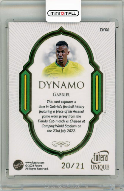 2024 Futera Unique World Football Gabriel Dynamo Jersey20/21 Brazil