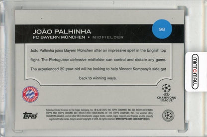 2024-25 TOPPS Chrome UEFA Club Competitions Joao Palhinha Purple X-Fractor #982/3 FC Bayern Munchen